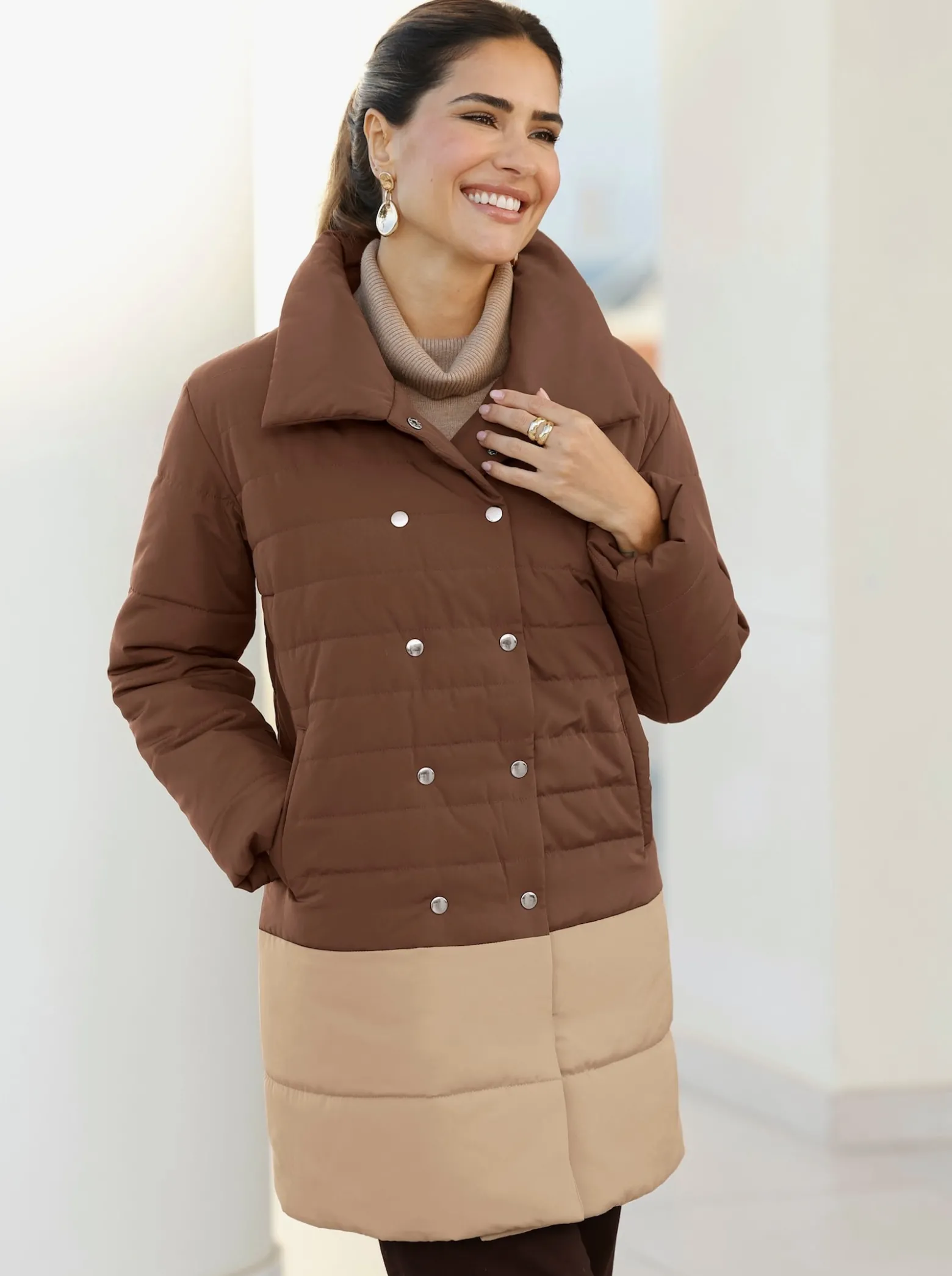 Steppjacke mit wärmender Wattierung