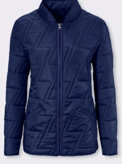 Steppjacke mit Zick-Zack-Muster