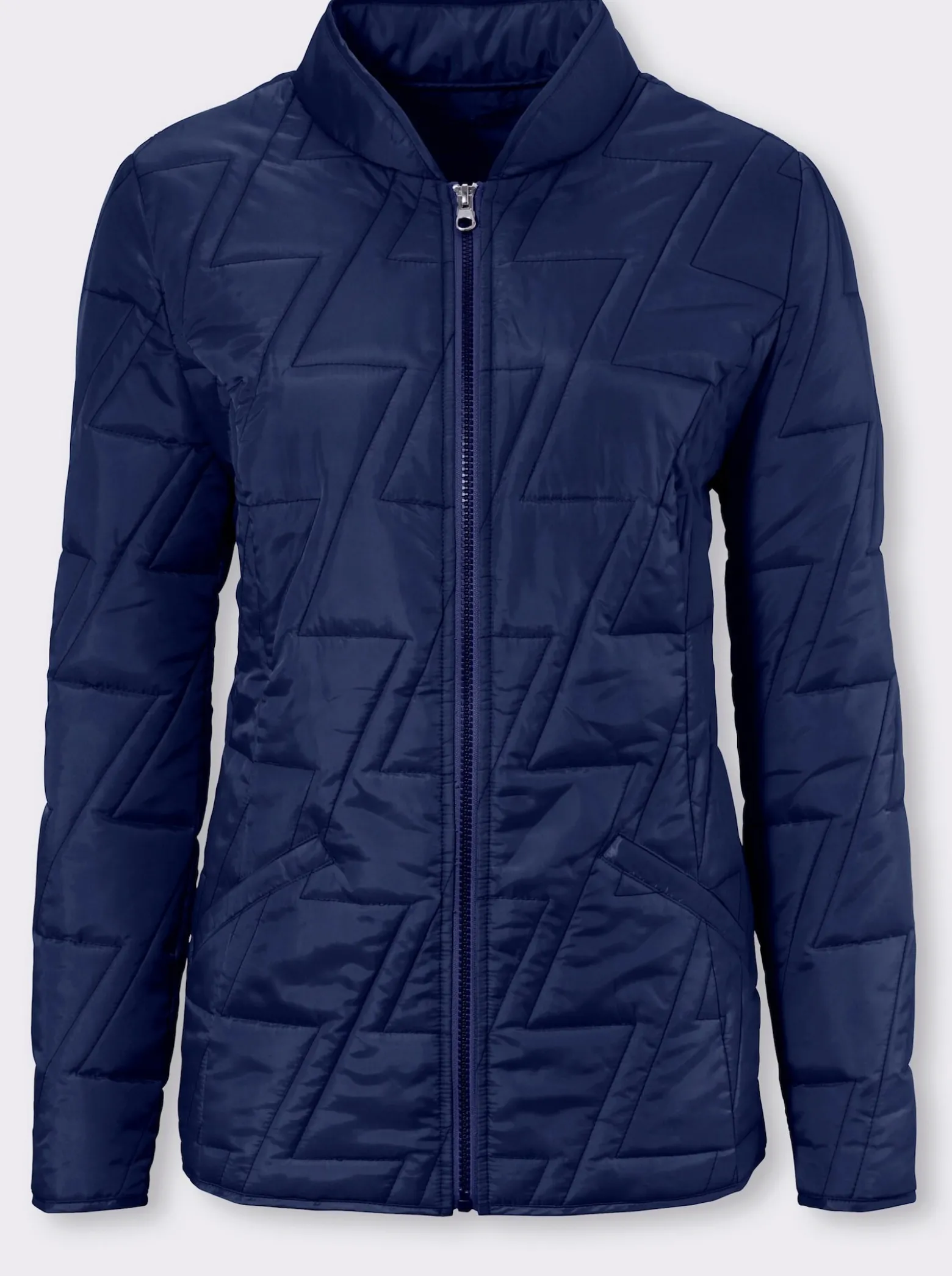 Steppjacke mit Zick-Zack-Muster