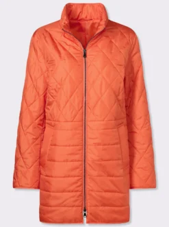 Steppjacke Seitenschlitze mit Druckknöpfen