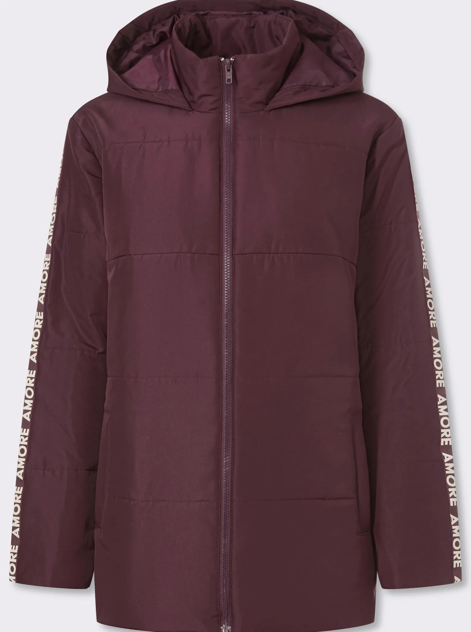 Steppjacke Zierband mit Schriftzug
