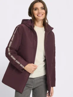 Steppjacke Zierband mit Schriftzug