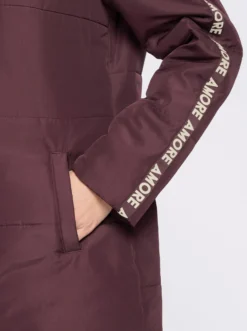 Steppjacke Zierband mit Schriftzug