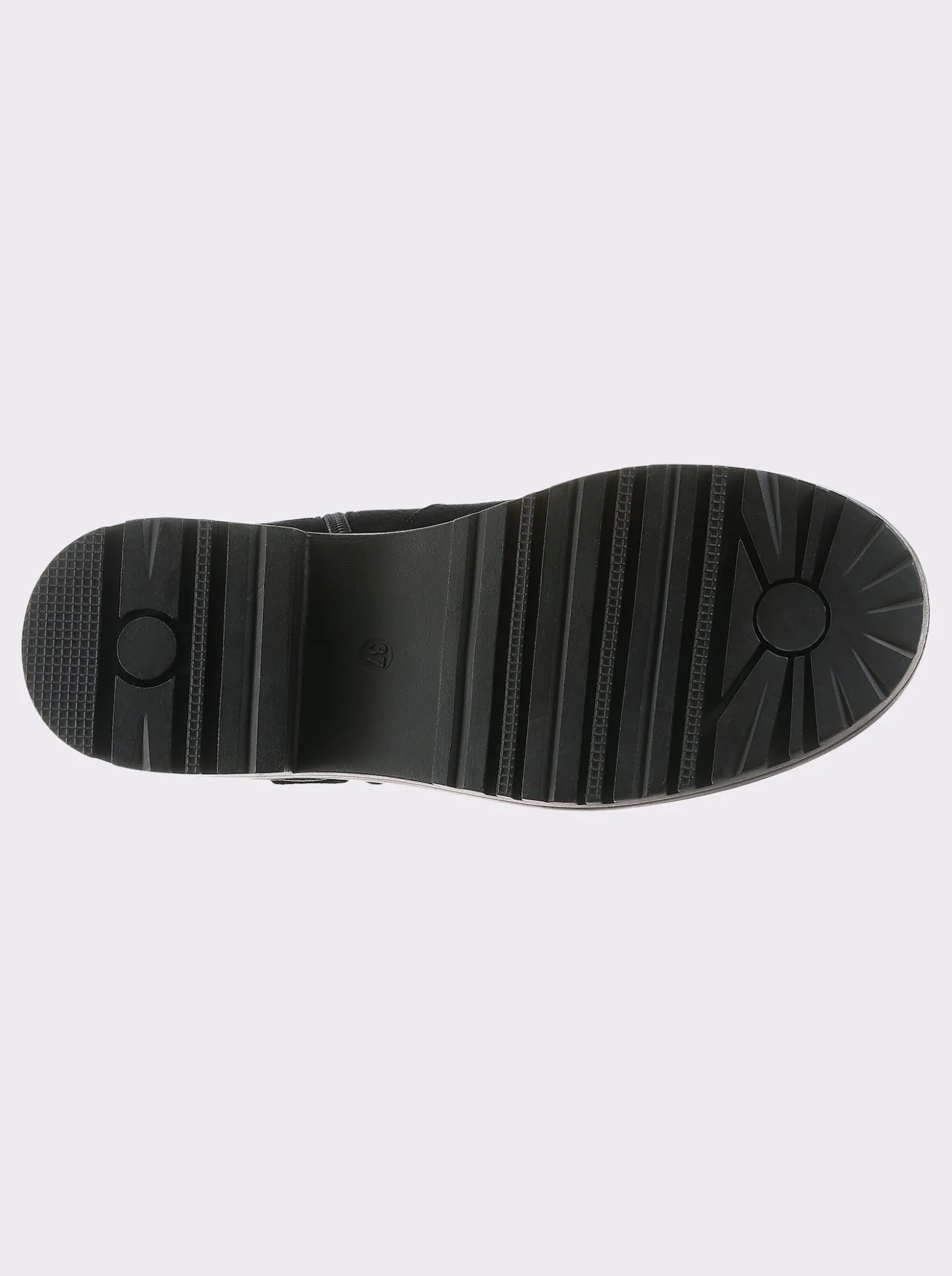 Stiefelette mit silberfarbener Zierschnalle