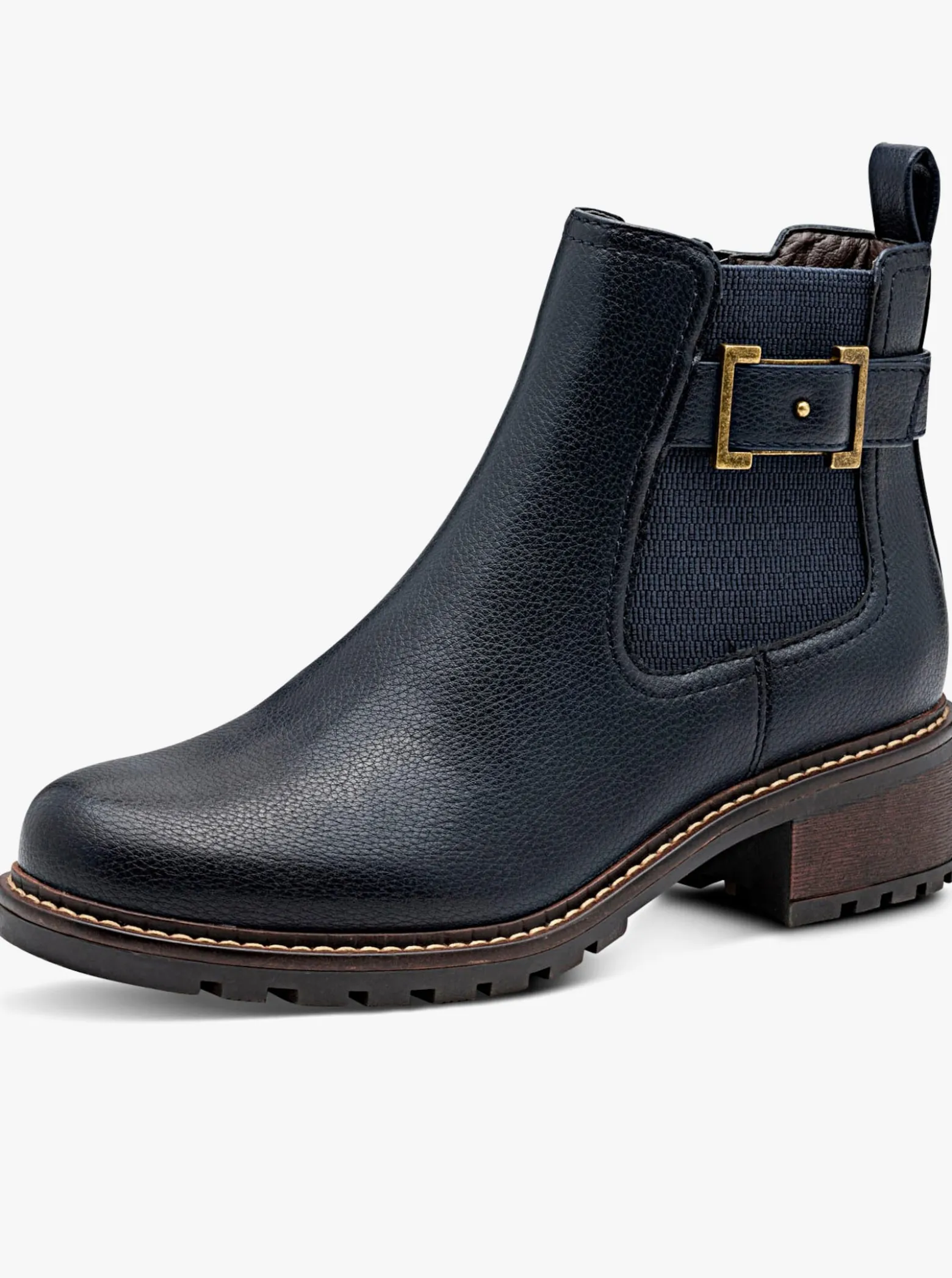 Stiefelette mit Zierriegel