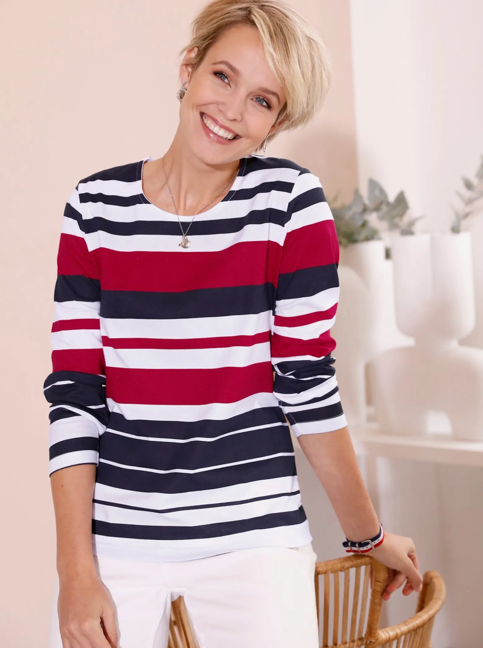 Streifenshirt aus Baumwolle