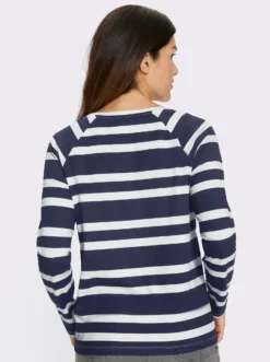 Streifenshirt mit goldfarbener Aufschrift
