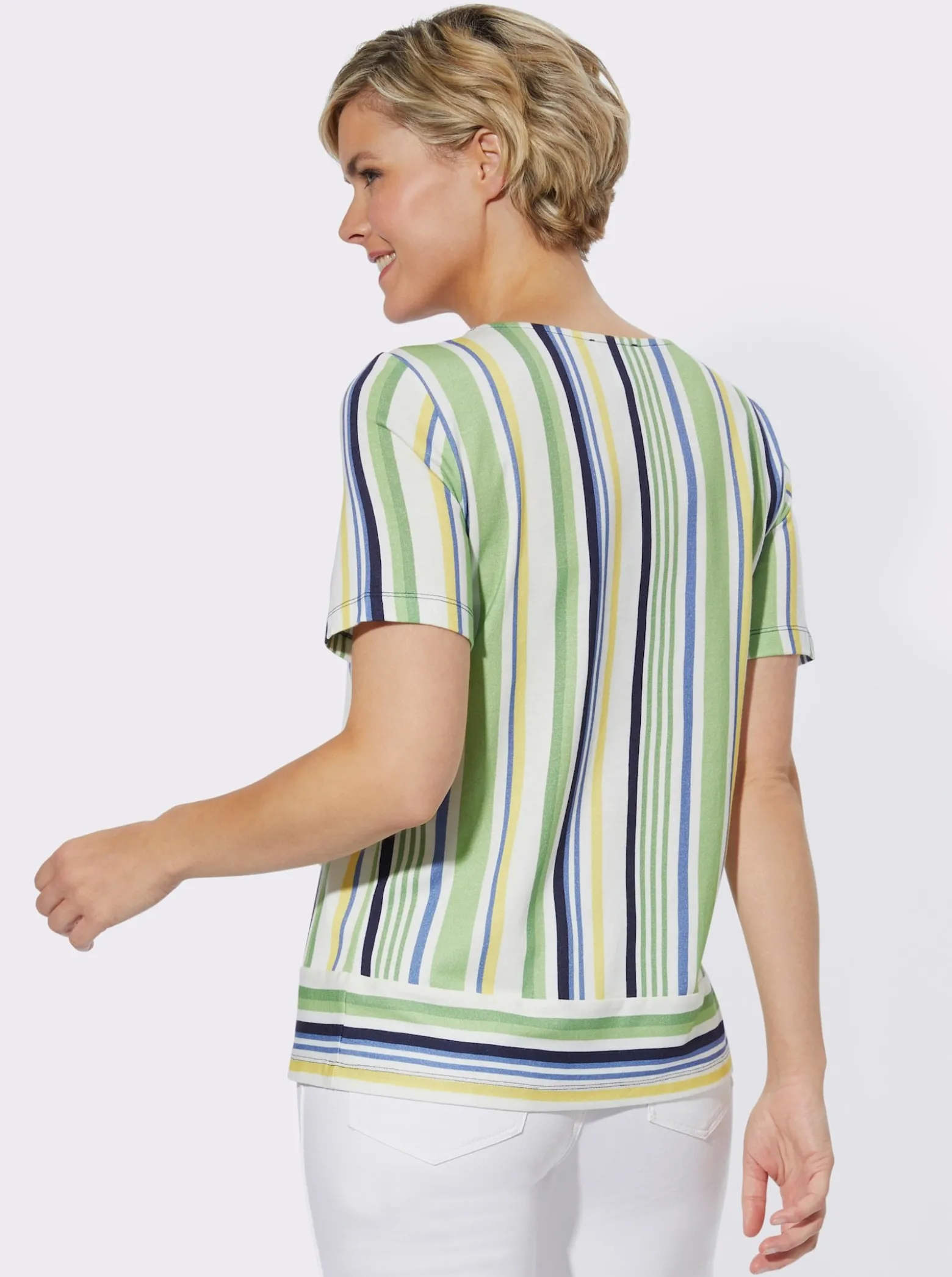 Streifenshirt mit Ringelsaum