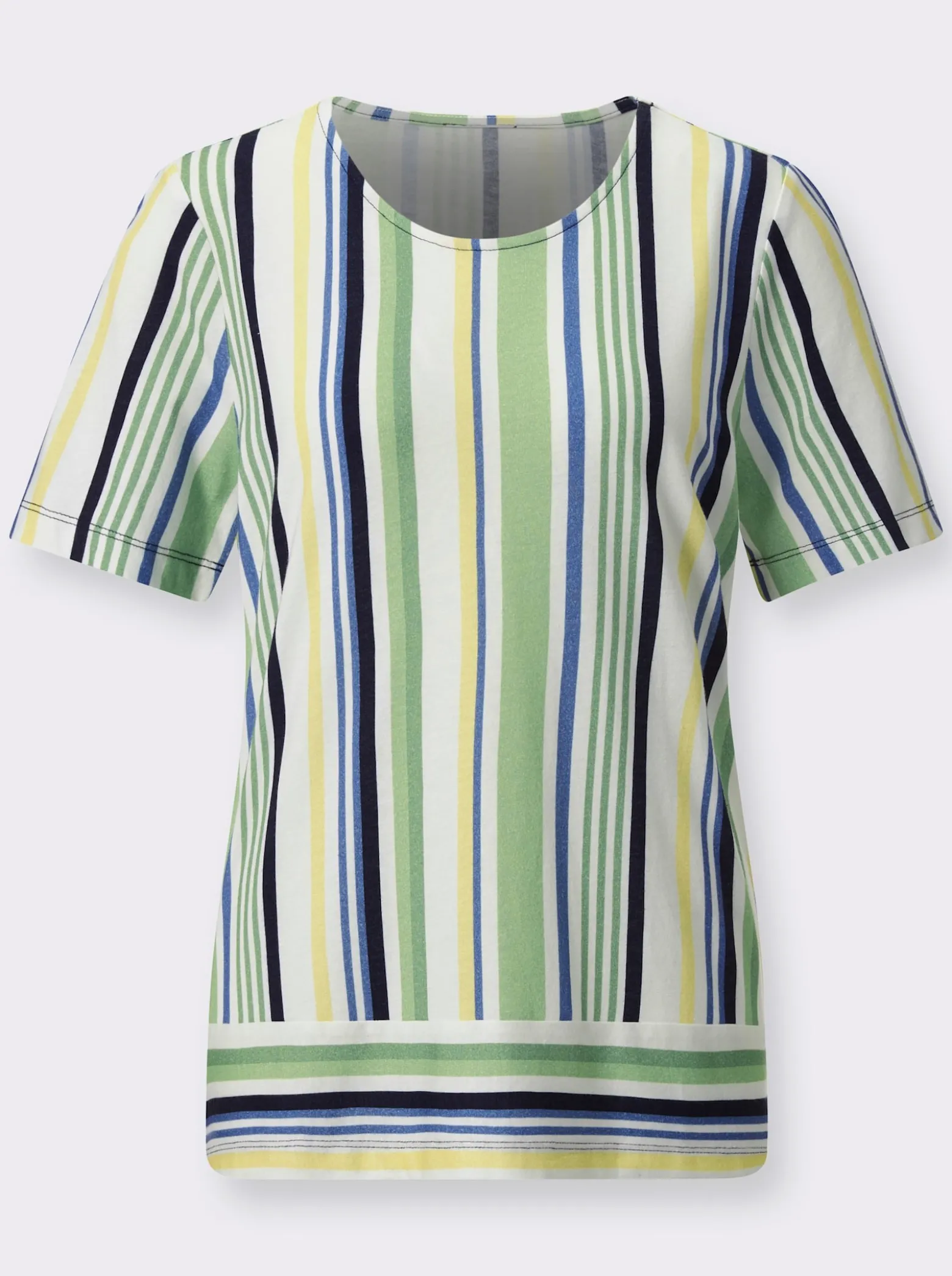 Streifenshirt mit Ringelsaum