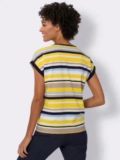 Streifenshirt mit Ärmelaufschlag