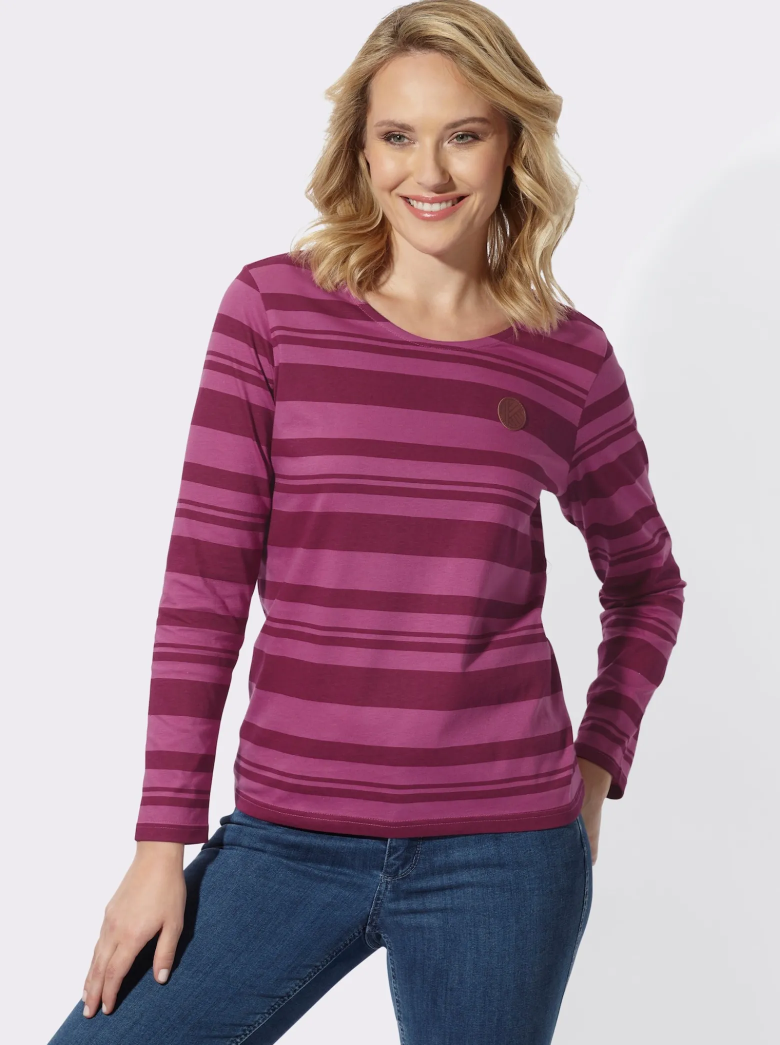 Streifenshirt mit Rundhals-Ausschnitt