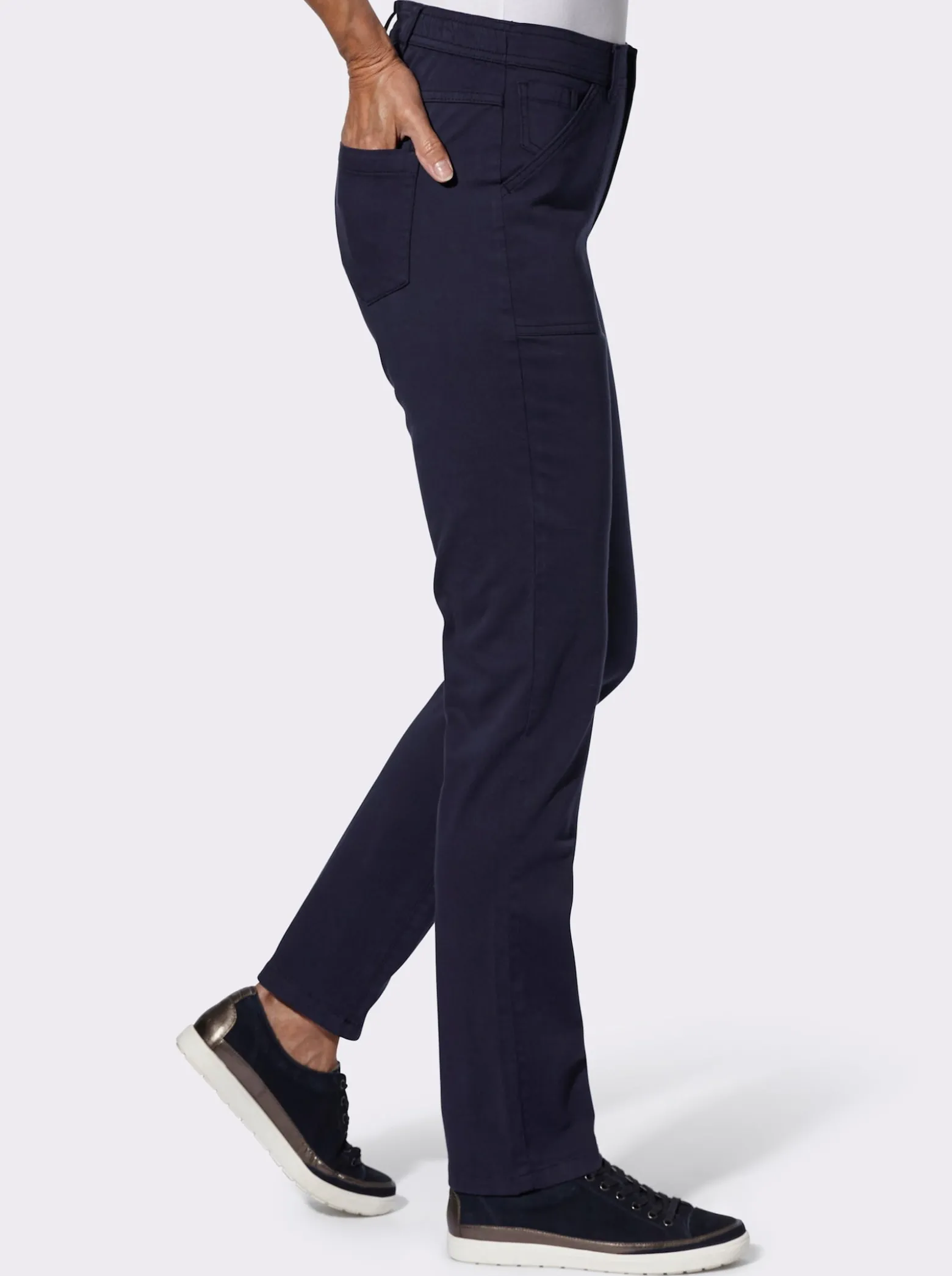 Stretch-Hose mit aufgesetzten Taschen