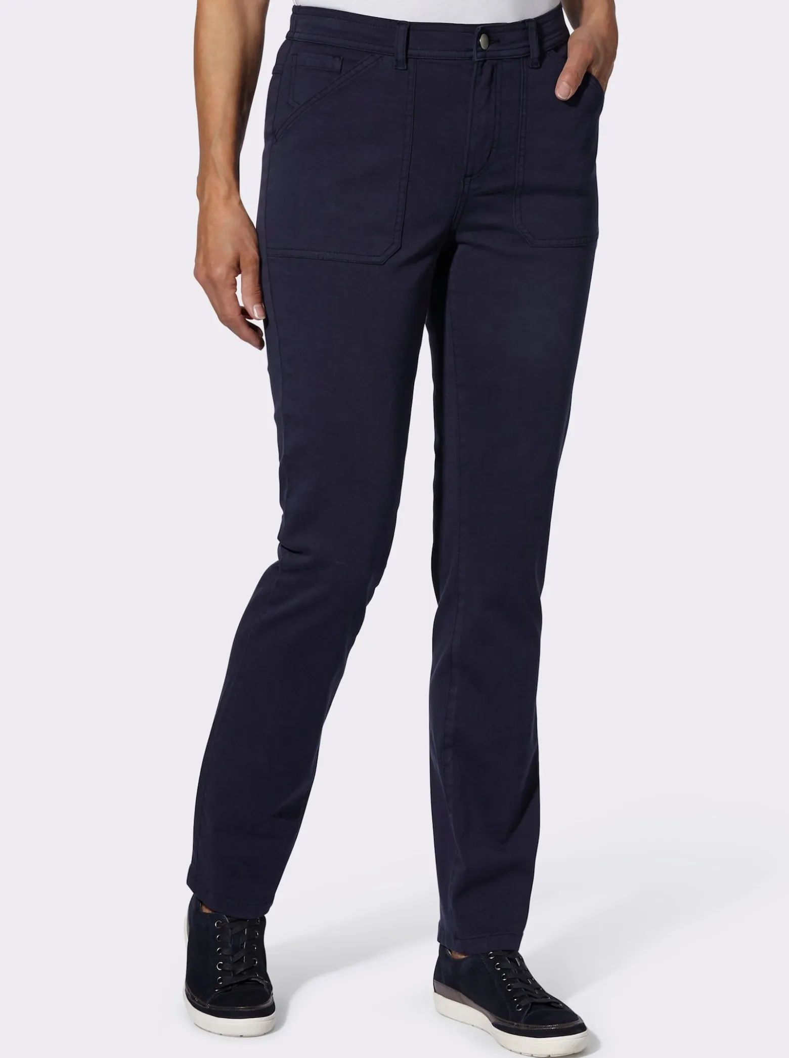 Stretch-Hose mit aufgesetzten Taschen
