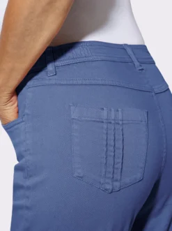 Stretch-Hose mit Biesen an den Gesäßtaschen