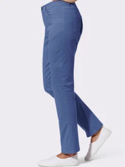 Stretch-Hose mit Biesen an den Gesäßtaschen