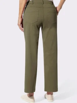 Stretch-Hose mit goldfarbenen Schmuckknöpfen