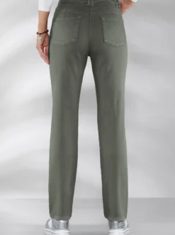 Stretch-Hose mit Nieten an den Taschen