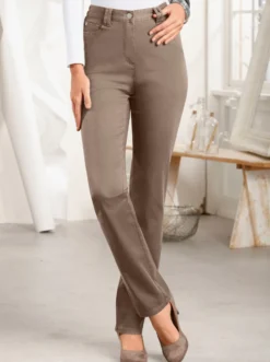 Stretch-Hose mit Nieten an den Taschen