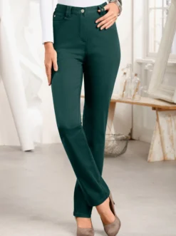 Stretch-Hose mit Nieten an den Taschen