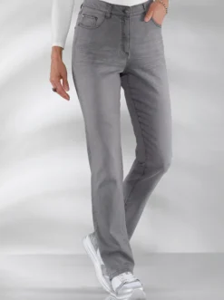 Stretch-Jeans in Used-Optik