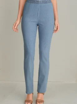 Stretch-Jeans mit Rundum-Dehnbund