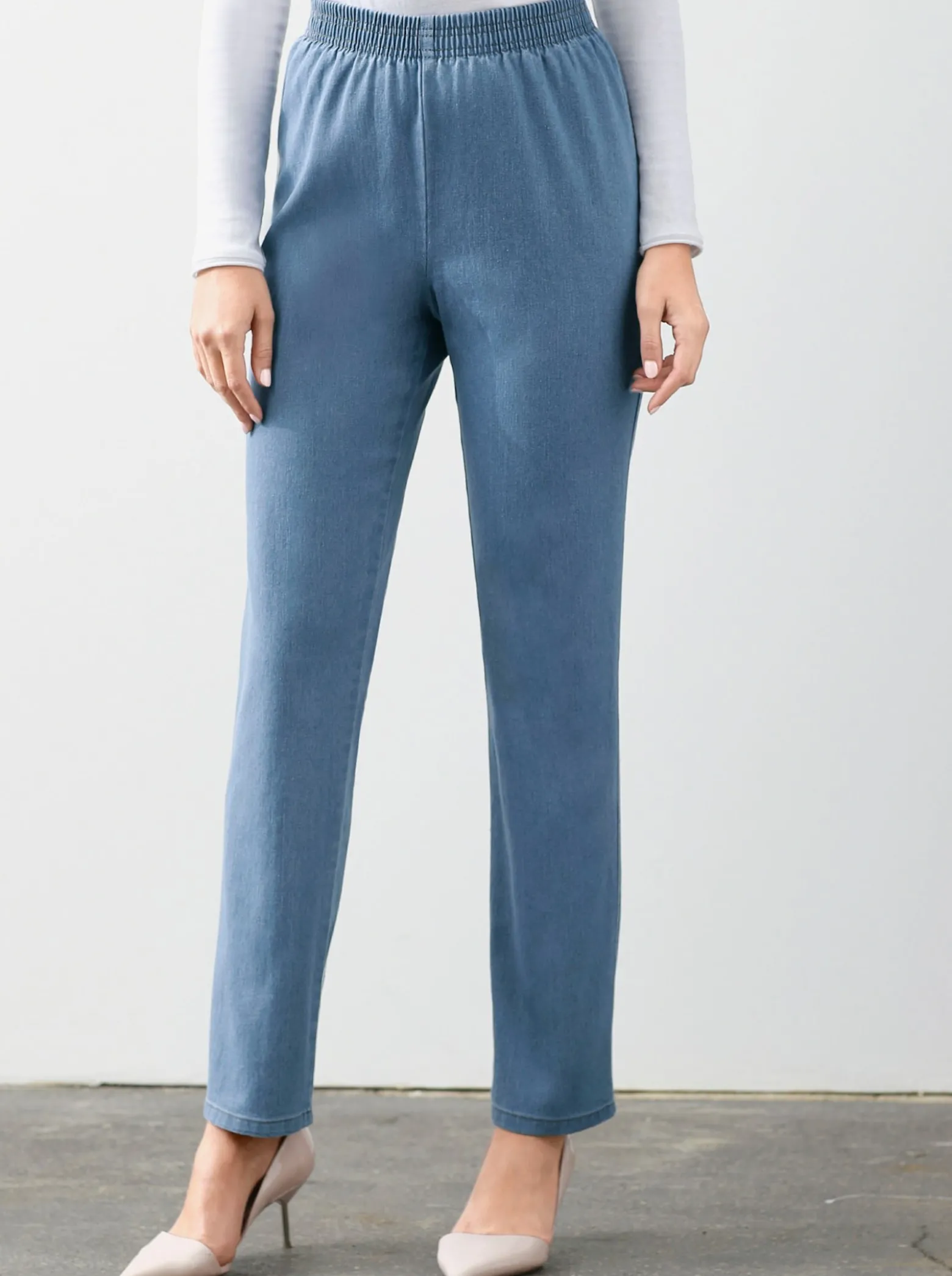 Stretch-Jeans mit Rundum-Dehnbund