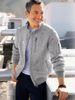 Strickfleece-Jacke