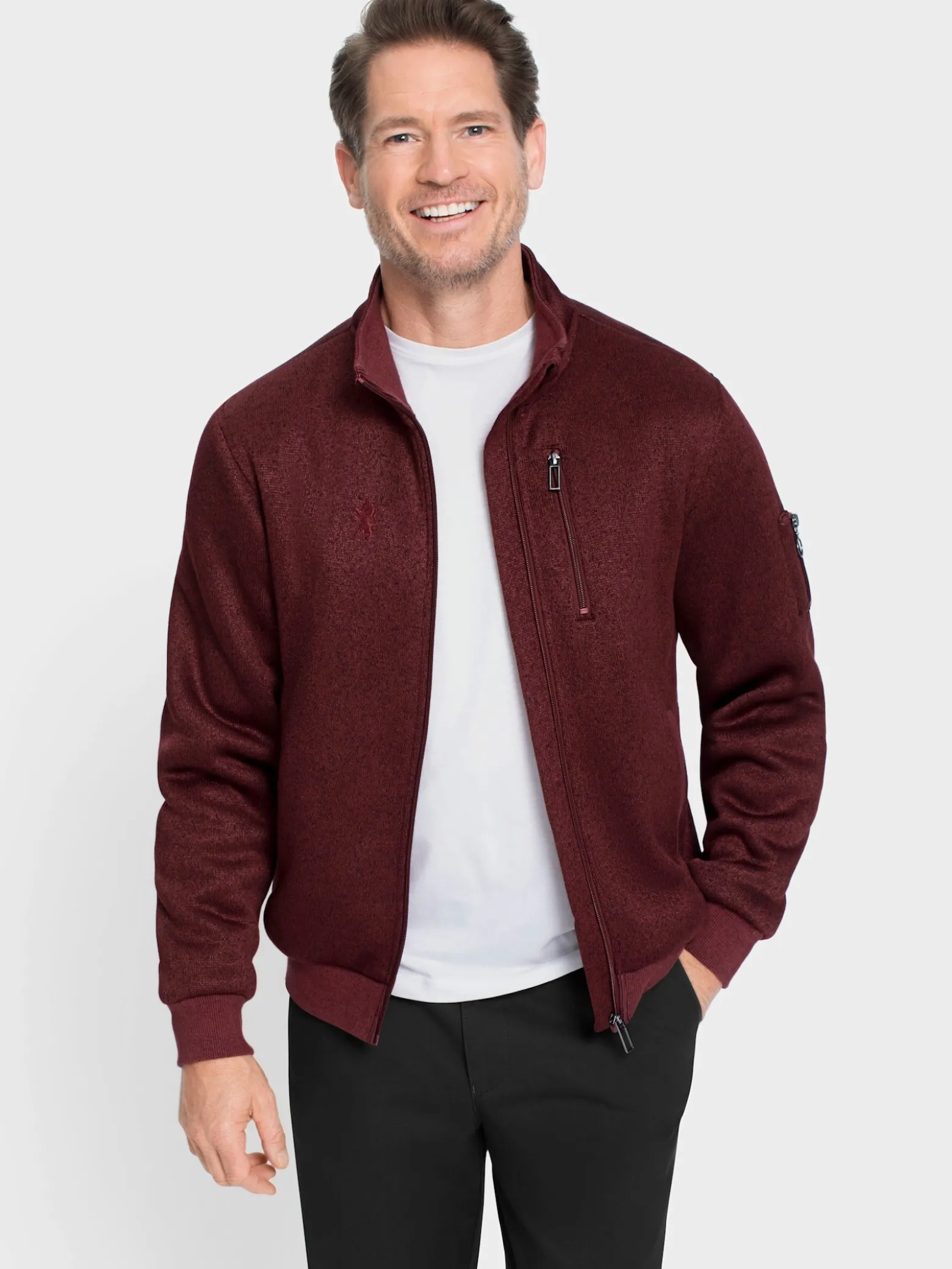 Strickfleece-Jacke