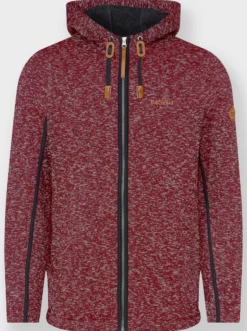 Strickfleecejacke mit Kapuze
