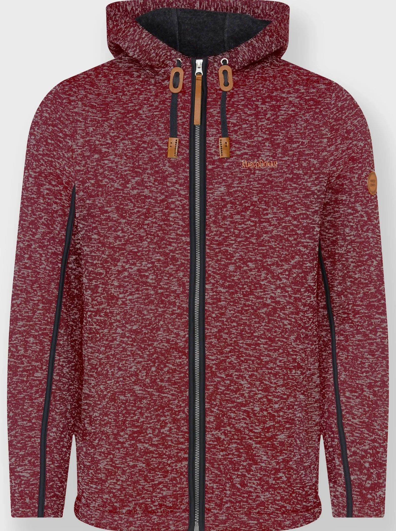 Strickfleecejacke mit Kapuze