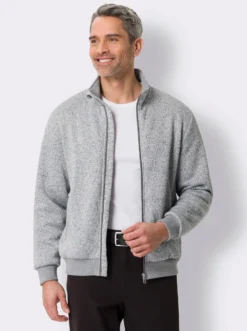 Strickfleecejacke mit Teddyfutter