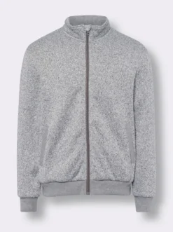Strickfleecejacke mit Teddyfutter