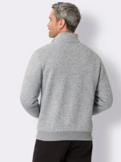 Strickfleecejacke mit Teddyfutter