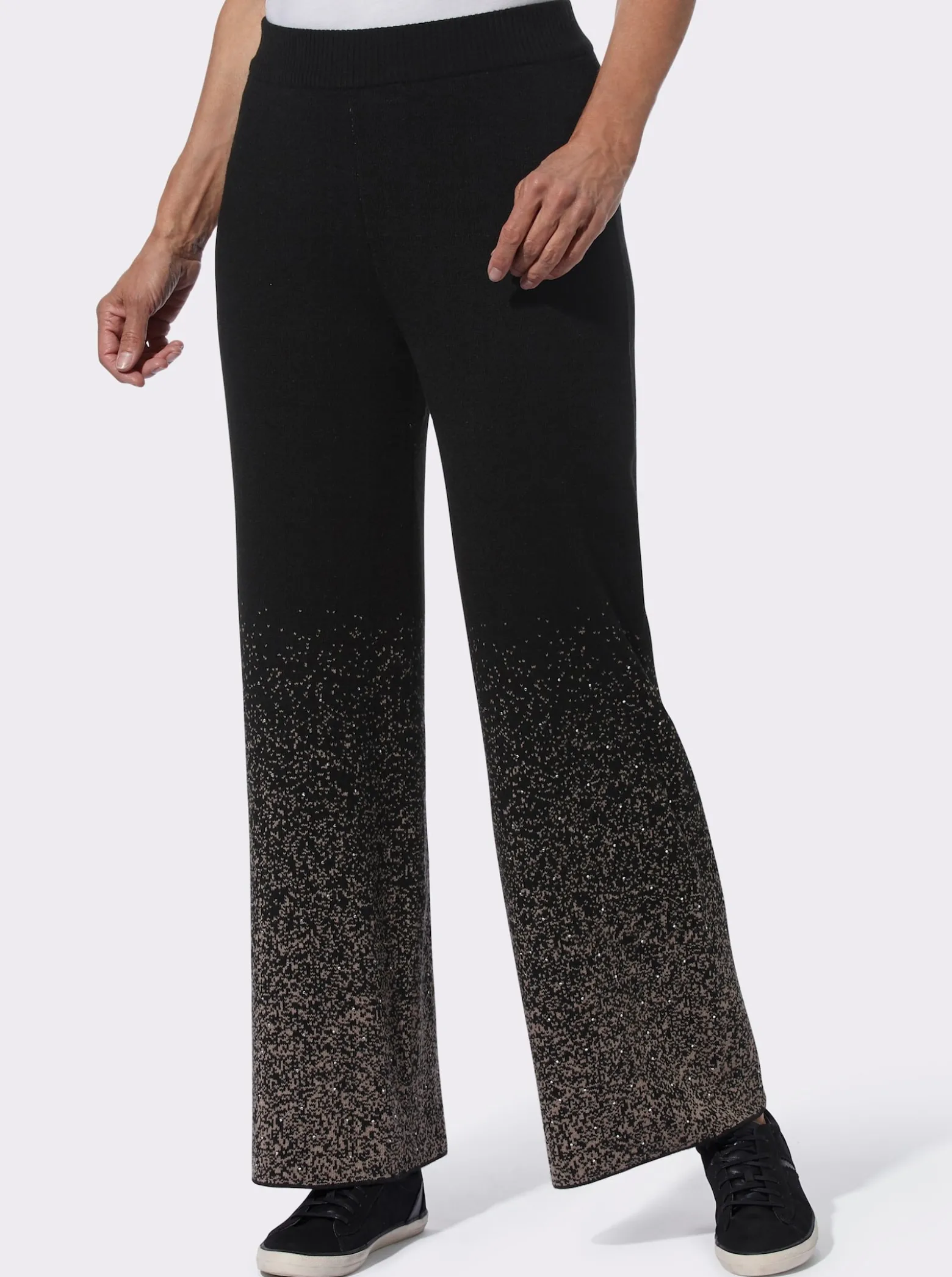 Strickhose mit Glitzersteinen