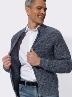 Strickjacke aus Melange-Strick