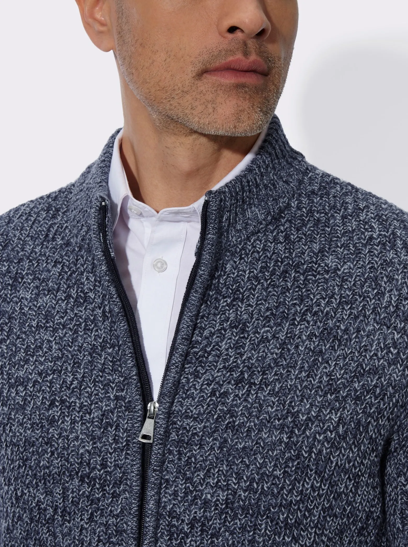 Strickjacke aus Melange-Strick