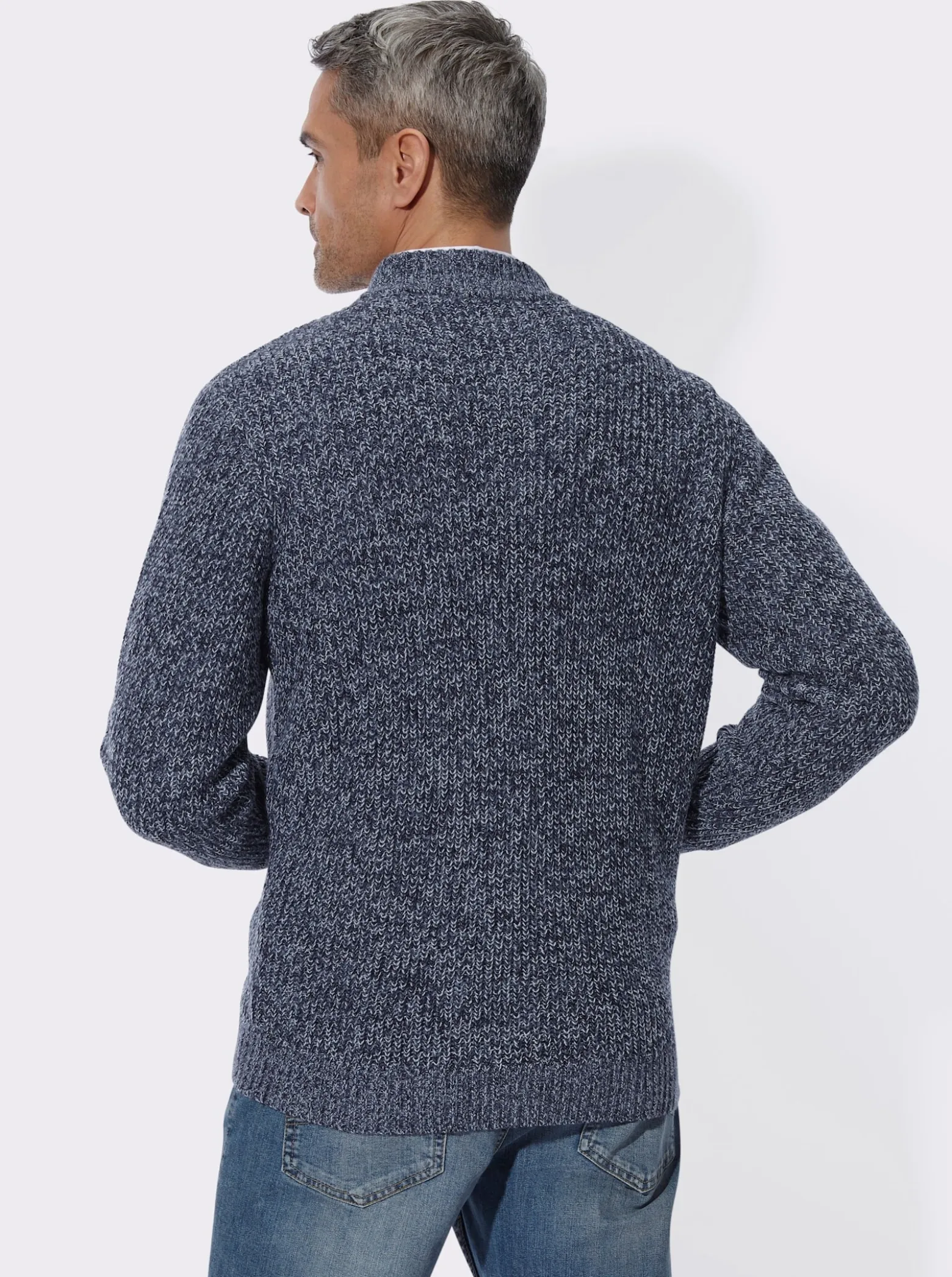 Strickjacke aus Melange-Strick