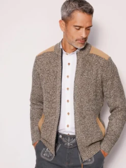 Strickjacke aus Melange-Strick