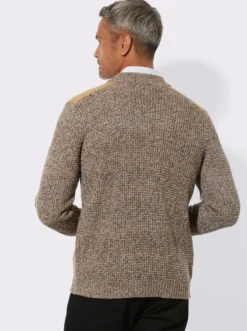 Strickjacke aus Melange-Strick