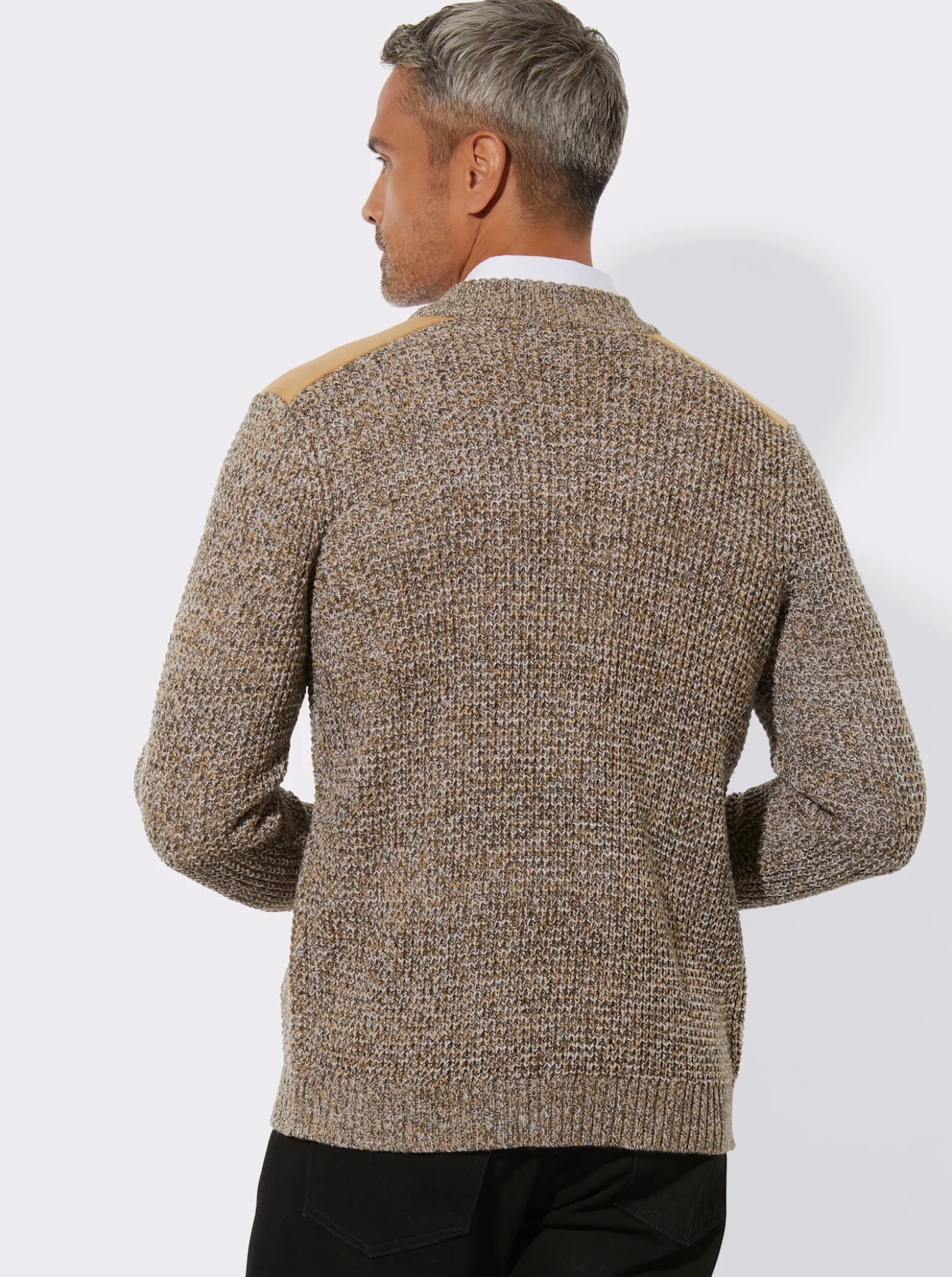 Strickjacke aus Melange-Strick