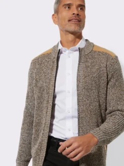 Strickjacke aus Melange-Strick