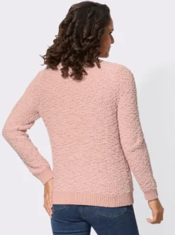 Strickjacke aus Popcorn-Garn