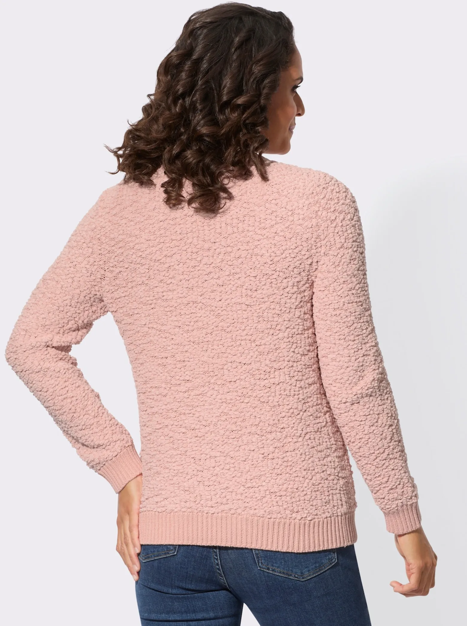 Strickjacke aus Popcorn-Garn