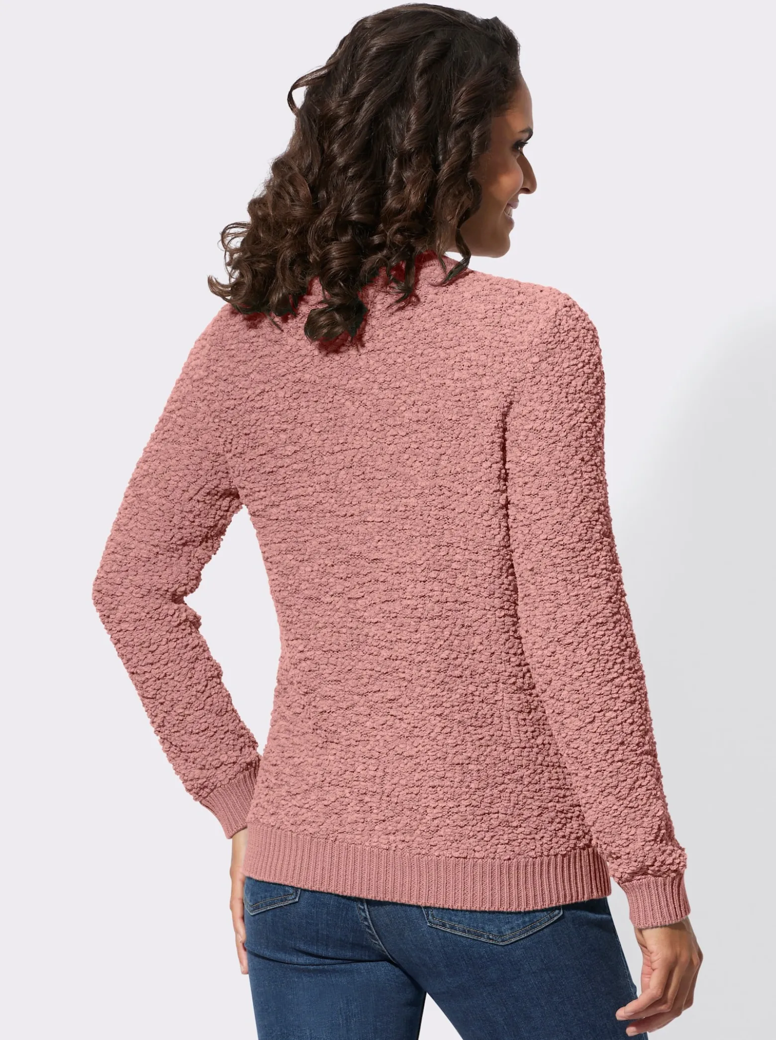 Strickjacke aus Popcorn-Garn