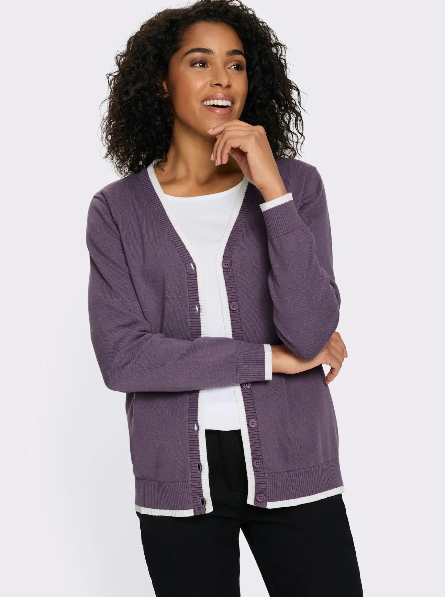 Strickjacke aus reiner Baumwolle