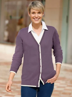 Strickjacke aus reiner Baumwolle