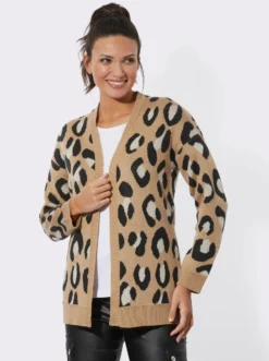 Strickjacke im Animal-Dessin