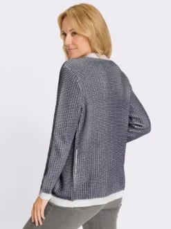 Strickjacke im 2-farbigen Muster