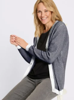 Strickjacke im 2-farbigen Muster