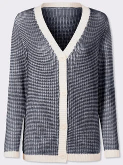 Strickjacke im 2-farbigen Muster